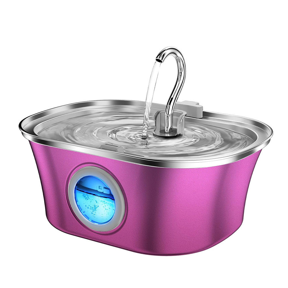 Stainless Steel Smart Pet Water Dispenser with Automatic Circulation and Filtration, Large Capacity Feeder for Cats and Dogs