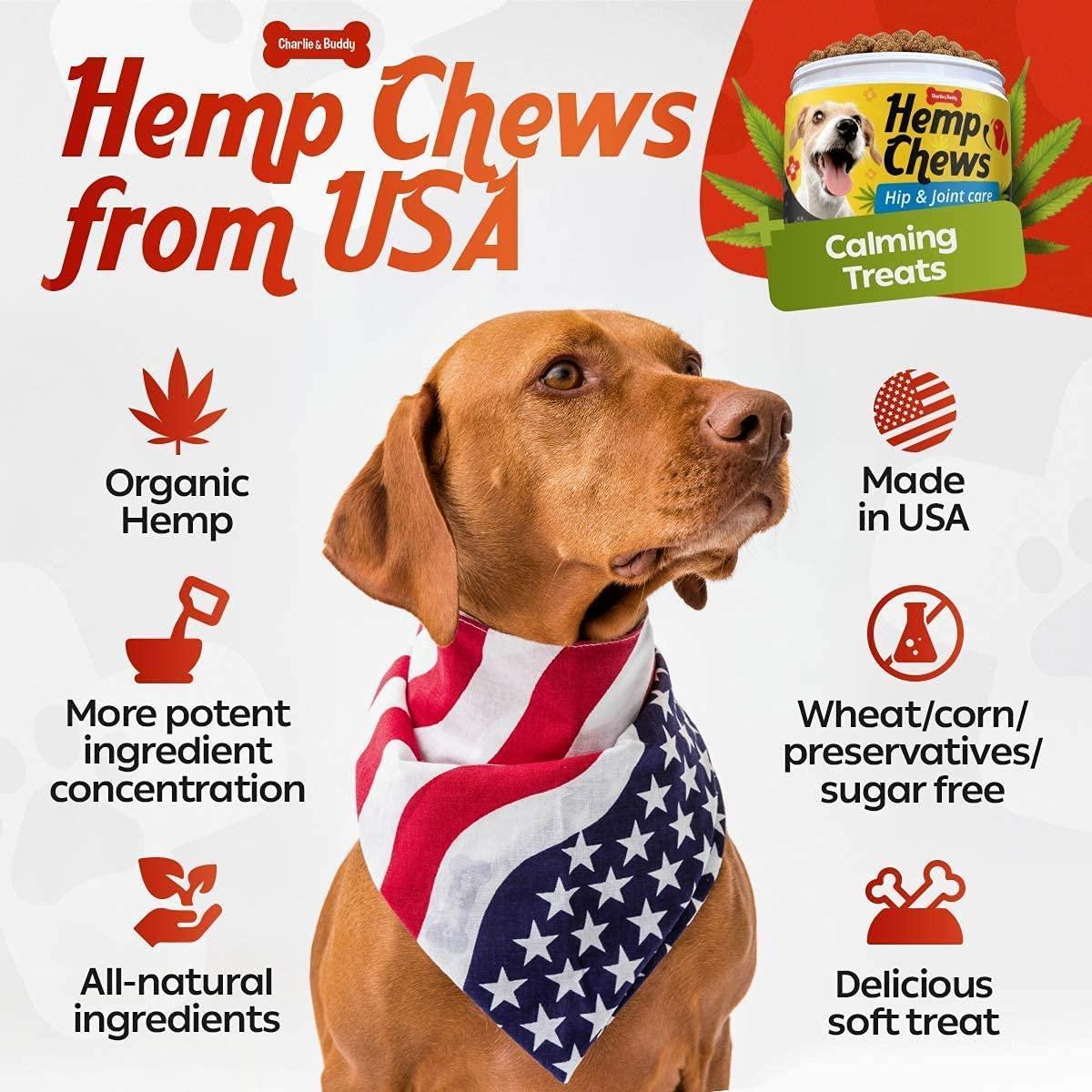 Hemp Hip &amp; Joint Supplement for Dogs 120 Count Glucosamine