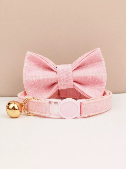 2 Piece Bow Tie Pet Collar with Bell