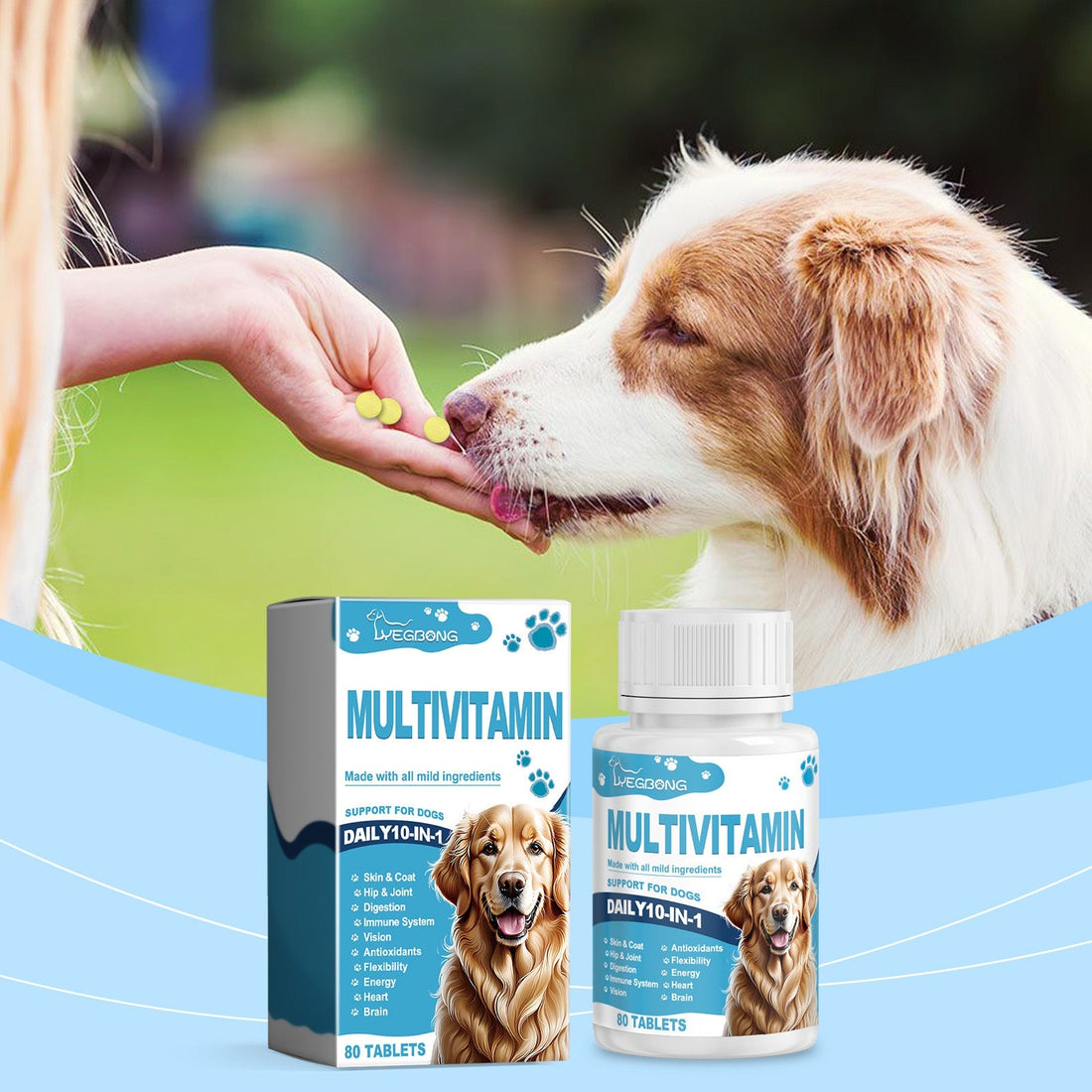Yegbong For Dogs Multivitamin Tablet For Cats Dog Pet