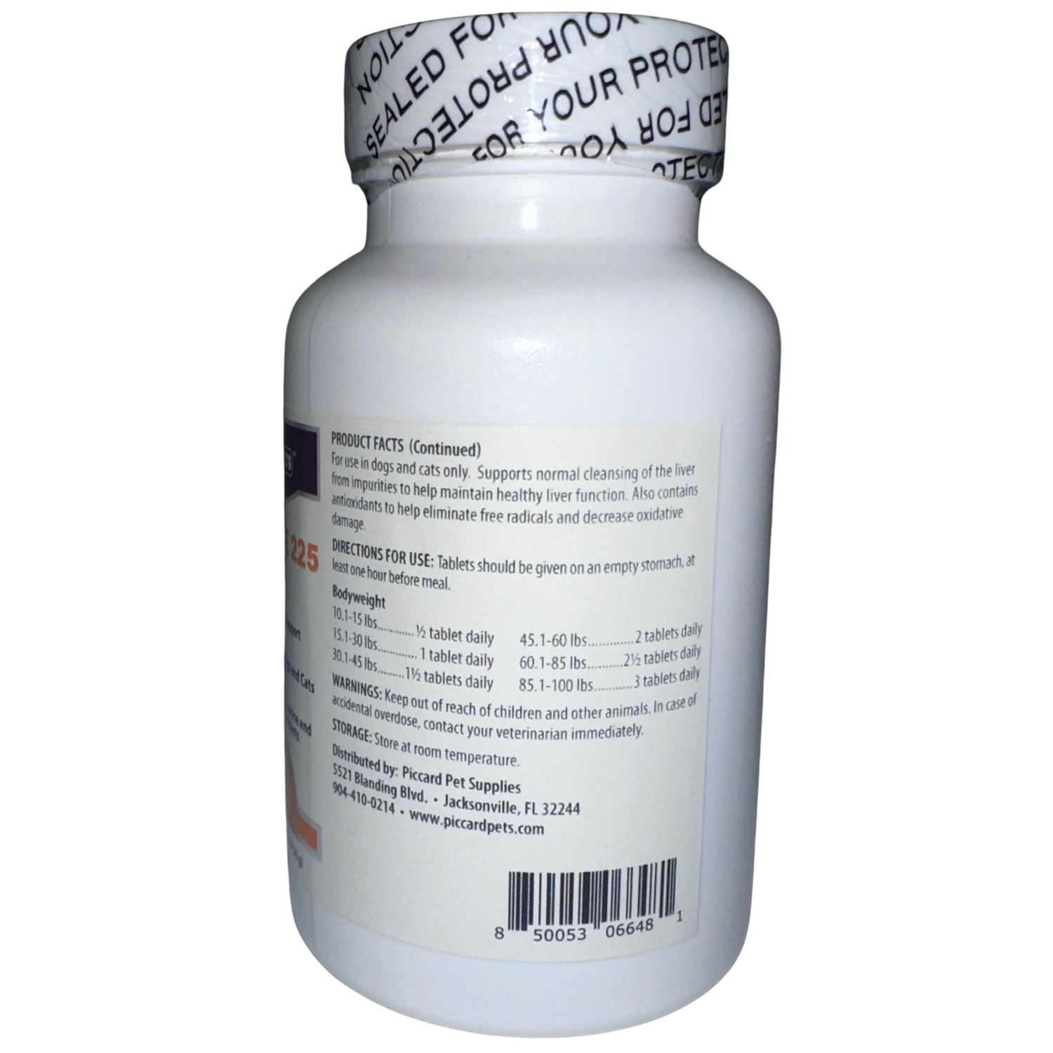 Piccardmeds4pets Denomax SAMe 225mg Dogs &amp; Cats Liver Support 30 Count