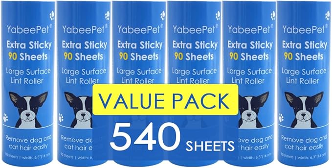 Extra Sticky Large Lint Roller Refills, 6.3&