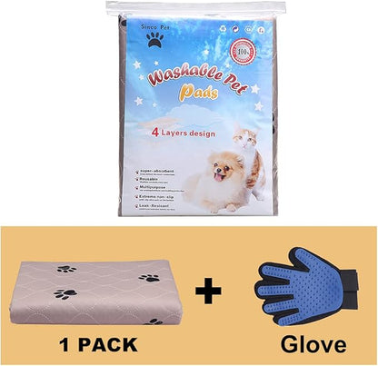 Washable Puppy Pads, Reusable Pet Training Pads - Large Dog Bed Mat, Waterproof &amp; Super Absorbing