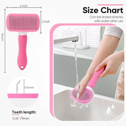 Namylya Cat Brush for Shedding &amp; Grooming – Slicker Brush for Dogs and Cats with Long Hair – Removes Tangles, Mats &amp; Loose Fur