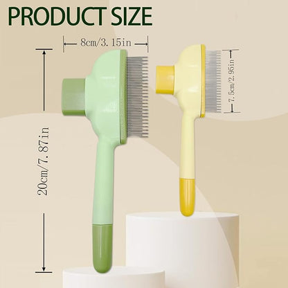 2Pcs Flea Comb for Cats Dogs,Long &amp; Short Stainless Steel Metal Teeth for Shedding and Tangles,Cat Combs for Indoor Cats