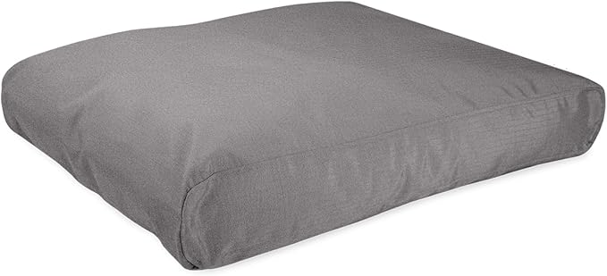 K9 Ballistics Tough Rectangle Pillow XXL Extra Large Dog Bed - Removable Cover, Washable, Durable &amp; Water Resistant Dog Bed Made for Big Dogs 68" x40 Light Gray Velvet