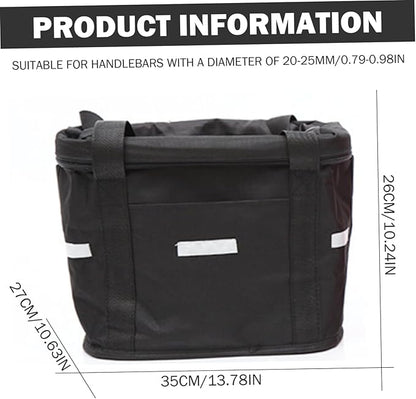 Bike Basket, 10kg Storng Bearing Foldable Bike Front Basket, Removable Dog Carrier for Handlebar, Machine Washable