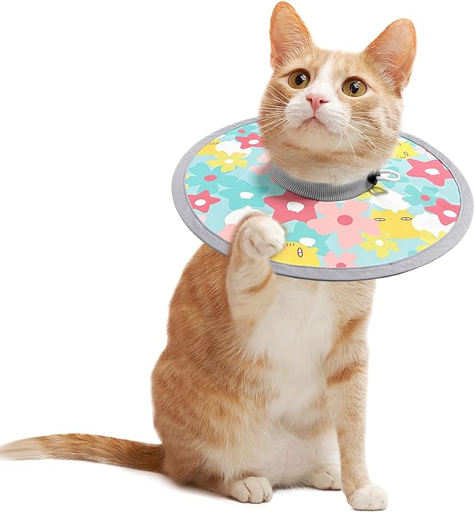 LOS ANDES Cat Recovery Collar - Adjustable Protective Collar Alternative, Prevents Licking Wounds, Lightweight for Kitten &amp; Puppy