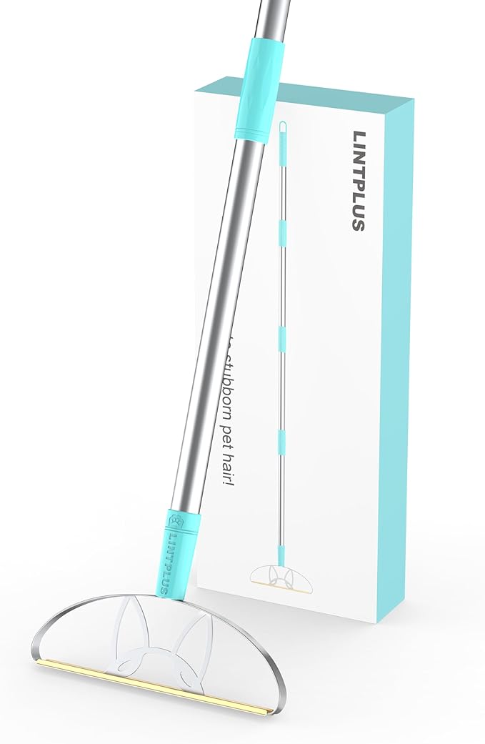 63“Ultra Long Carpet Rake by LINTPLUS-Heavy Duty Carpet Scraper &amp; Pet Hair Remover for Deep Cleaning, Efficient Dog Hair Remover for Carpets,Rugs,Furniture-Durable Carpet Rake for Home Use