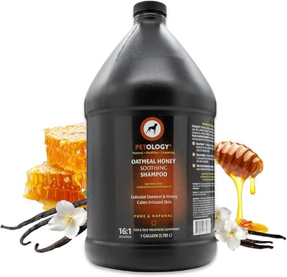 Oatmeal Honey Soothing Shampoo, Gallon - Natural, Gentle, Sulfate-Free, Relieves Inflamed Skin and Provides Long Term Moisturization, Bulk Refill Size 128 oz