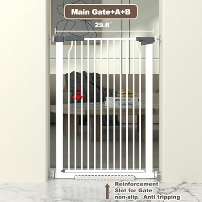 41" Extra Tall Cat Gate for Doorway, 29.6-32.5&
