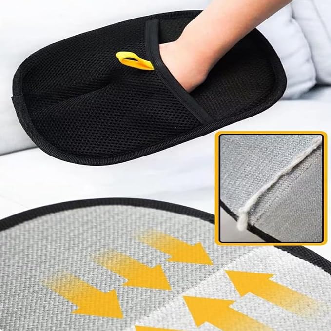 3pcs Reusable Electrostatic Pet Hair Remover Glove - Cat &amp; Dog Grooming Gloves for Deshedding, Washable Hair Removal Tool for Furniture, Carpet, Clothes