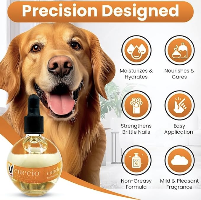 Warren London Dog Cuticle &amp; Nail Revitalizing Oil | Moisturize, Strengthen, and Nourish | Vitamin E - Cruelty-Free, Non-Greasy Formula | Gentle Daily Care for Healthy Dog Nails &amp; Paws
