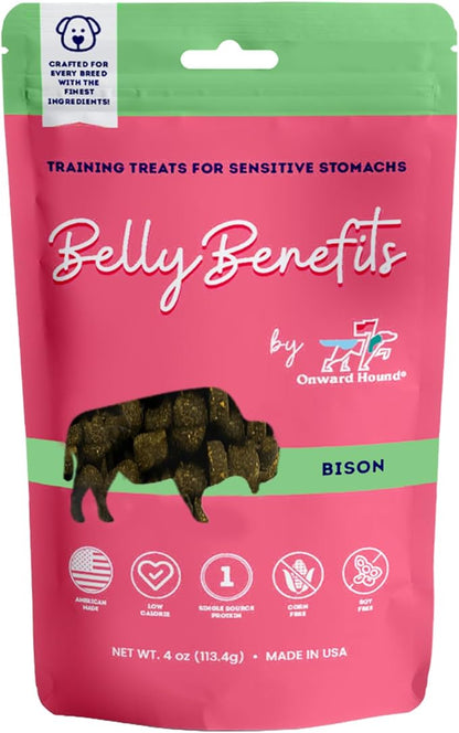 Training Treats for Dogs - Soft Bison - Low Calorie Dog Training Treats for Sensitive Stomachs with Single Source Premium Protein, Corn Free, &amp; Soy Free Formula - 4 oz