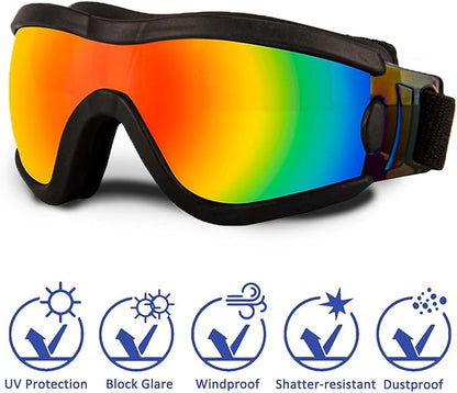 Medium Dog Sunglasses with Adjustable Strap UV Protection, Winproof Puppy Sunglasses, Suitable for Dogs Eyes Protection，Soft Dog Goggles