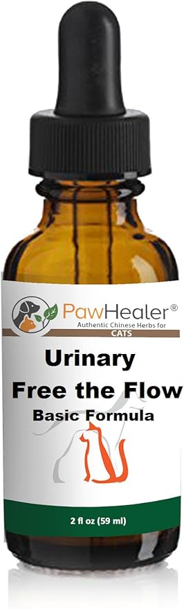 Bladder Stones/Crystals: Urinary Free The Flow: Basic Formula - Herbal Liquid Herbs for Cats &amp; Small Dogs - 2 fl oz (59 ml) - Buy More Save More (1 Bottle)