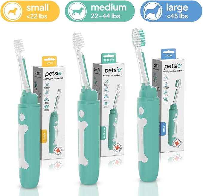 Dog Toothbrush | Innovative Eletrolytic Technology | Improves Oral Health &amp; Reduces Bad Breath | No Vibrations &amp; Silent Teeth Cleaning Brush | No Toothpaste Needed | Dog Teeth Cleaning Kit
