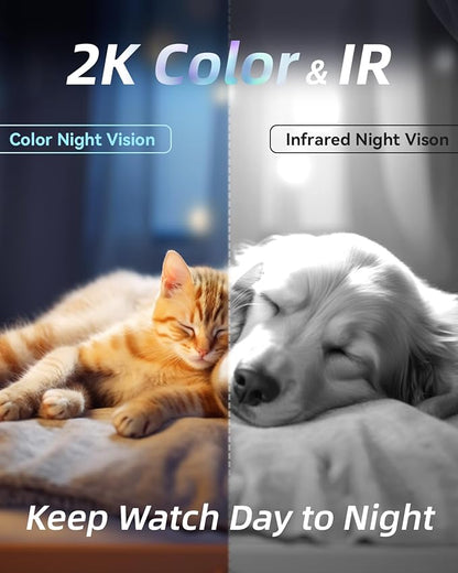 blurams Pet Camera 2K, Dog Camera with Phone App, 360° PTZ Indoor Cameras for Home Security Indoor, Color Night Vision, 2-Way Talk, Motion Detection&amp;Tracking, Cloud&amp;SD(2.4GHz Only)