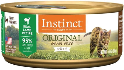 Instinct Original Grain Free Real Lamb Recipe Natural Wet Canned Cat Food by Nature&