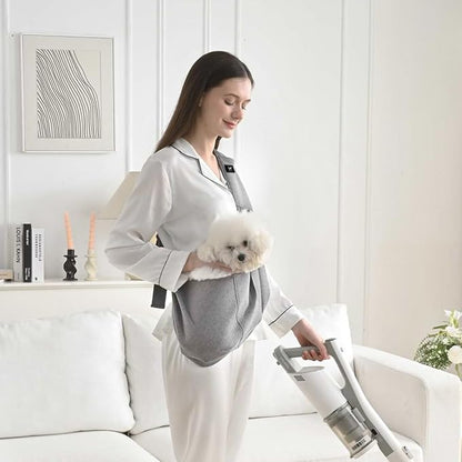 Dog &amp; Cat Carrier Sling, Adjustable Soft Padded Shoulder Puppy Carrier, Hands-Free Dog Carrier Bag with Double Safety Buckles Premium Material for Outdoor Travel (Light Gray, L)