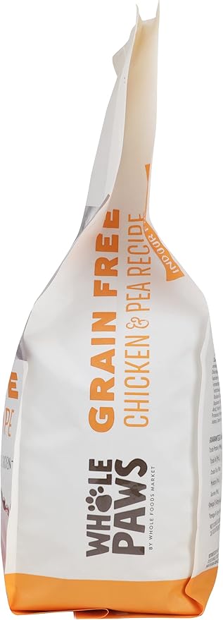 Whole Paws, Grain-Free Dry Cat Food, Chicken &amp; Pea Recipe, Enhanced with Fiber &amp; Prebiotics, Indoor Formula, 3.5 lb
