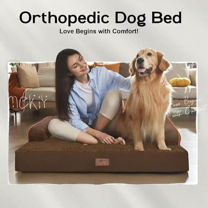 Small Dog Bed Orthopedic Washable Cat Bed Memory Foam Couch Sofa Comfy Pet Beds with Waterproof Removable Cover &amp; Non-Slip Bottom