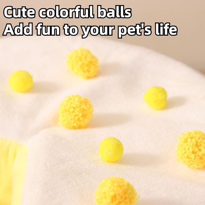 Cozy Cake Hamster House - Soft Plush Hideout &amp; Tunnel Bed for Guinea Pigs, Syrian Hamsters, and Small Animals - Adorable, Warm &amp; Washable Hideaway for All Seasons, Perfect Cage Accessory