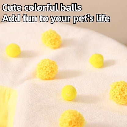 Cozy Cake Hamster House - Soft Plush Hideout &amp; Tunnel Bed for Guinea Pigs, Syrian Hamsters, and Small Animals - Adorable, Warm &amp; Washable Hideaway for All Seasons, Perfect Cage Accessory