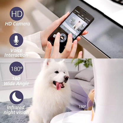 SKYMEE 12L 5G WiFi Aautomatic Dog Feeder Large Breed &amp; Automatic cat feeders 1080P Full HD Pet Camera Treat Dispenser Food Dispenser