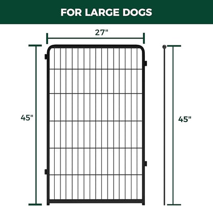 FXW Homeplus Unleashed Indoor Dog Playpen - Stress-Free and Safe Play, Heavy Duty 45 Inch 4 Wire Panels Dog Pen for Large Dogs, Black│Patented