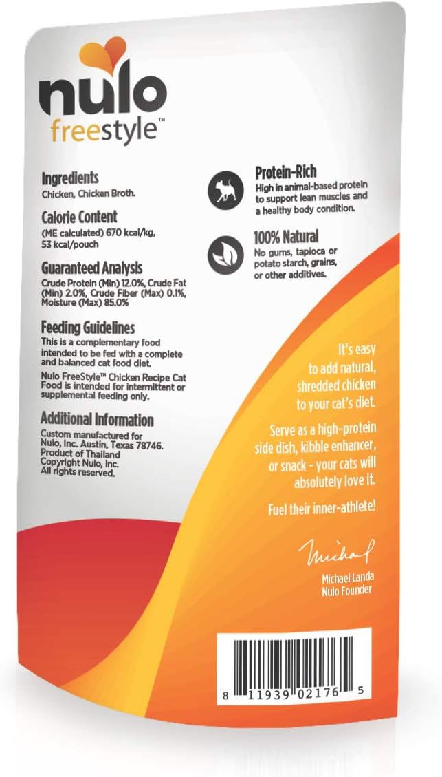 Nulo Freestyle Cat &amp; Kitten Wet Cat Food Pouch, Premium All Natural Grain-Free Soft Cat Food Topper with Amino Acids for Heart Health and High Animal-Based Protein