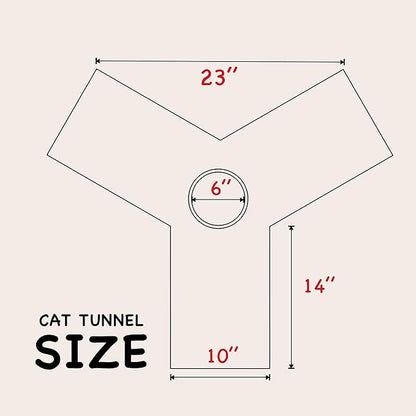 Tempcore 3 Way Collapsible Cat Tube Toys, Kitty Tunnel with Peek Hole Toy Ball, Black &amp; Rainbow