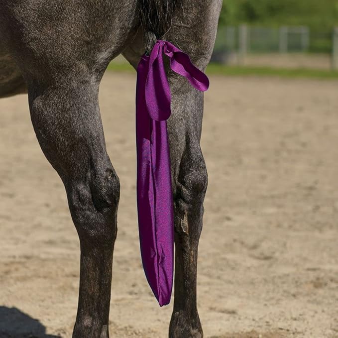 UltraFlex Lycra Tail Bag for Horses | Package of 3 | 24" Long | UV Protection | Smooth Stretch Fit | Keeps Tails Clean &amp; Braided