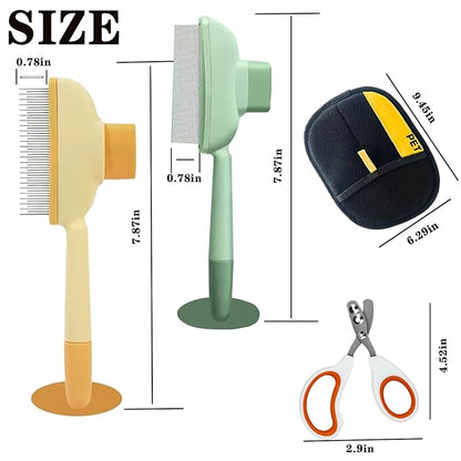 Zenbrush for Cat, Flea Comb for Cats, Viorane Pets Remover Gloves, Pets Hairs Removal, Cat Brush Dog Brush Pet Hair Clean Tool