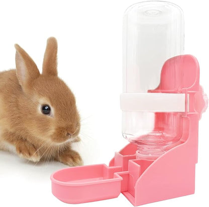 kathson Rabbit Water Bottle, 17oz Hanging Water Fountain Automatic Dispenser No Leak WaterFeeder for Bunny Chinchilla Guinea Pig Hedgehog Ferret