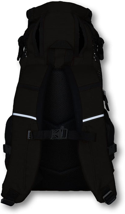 K9 Sport Sack Plus 2 - Small, Jet Black - Ideal for Dogs 13-16” Long - Adjustable, Backpack-Style Carrier with Multi-Functional Storage Pack, Thick Shoulder Straps &amp; Padded Back Panel