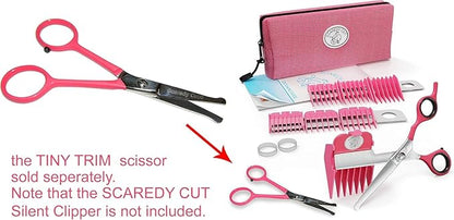 Tiny Trim 4.5" Ball-Tipped Scissor for Dog, Cat and all Pet Grooming - Ear, Nose, Face &amp; Paw - Scaredy Cut&