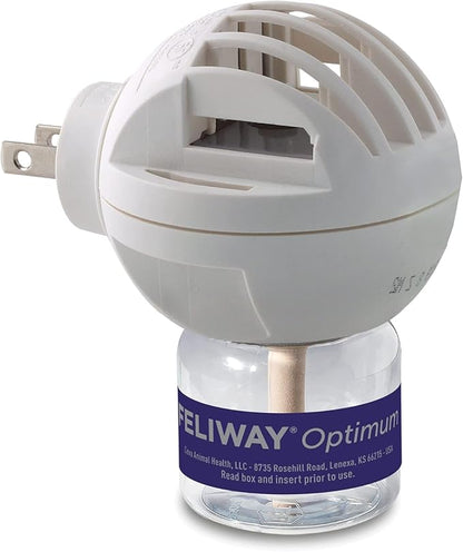 FELIWAY Optimum Cat, Enhanced Calming Pheromone Diffuser: 1 Diffuser &amp; 2 Refills (60 Days)