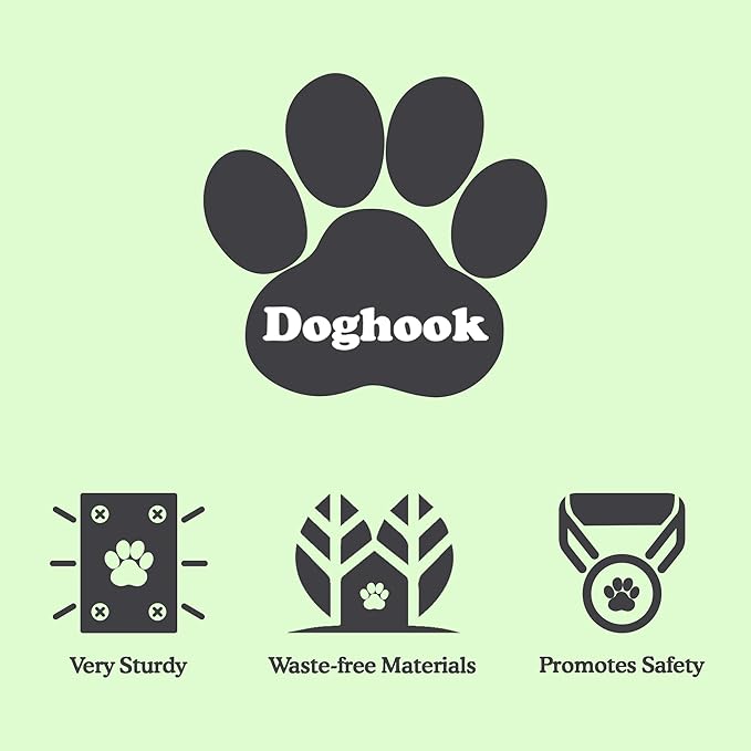 Canine Hitch- Secure Dog Leash Parking Mounted Indoor – Outdoor Wall Hook - Tie Out Stainless Steel Practical Lead Management for Home &amp; Business, Standard Size 6 Pack