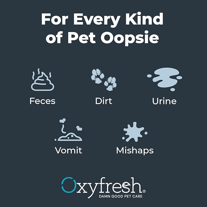 Oxyfresh Advanced Pet Stain Remover &amp; Urine Odor Eliminator – Fast Acting Pet Odor Eliminator for All Surfaces - Best Way to Remove Stains - Dog &amp; Cat Urine Neutralizer