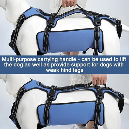 Coodeo Dog Lift Harness, Full Body Support &amp; Recovery Sling, Pet Rehabilitation Lifts Vest for Old Dog with Arthritis Walk(Bule,L)