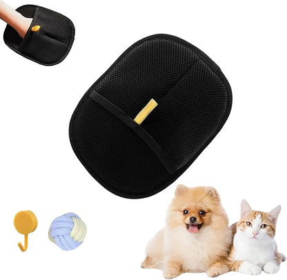 The Magic Brush Pet Hair Remover, Acssart Pet Hair Removal Glove, Electrostatic Pet Grooming Gloves, Efficient Reusable Cat &amp; Dog Hair Remover for Couch, Furniture, Carpet, Curtain (1PCS)