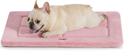 MADE 4 PETS Dog Crate Pad Bed for Medium Dogs, Washable &amp; Reversible, Anti-Slip Kennel Mat for Cozy Sleeping, Soft Fluffy Dog Bed for Indoor &amp; Outdoor Use, 29"x21", Pink