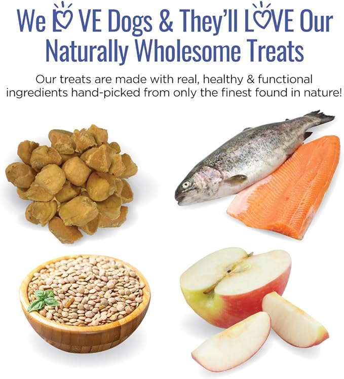 Smart Cookie All Natural Dog Treats - Trout &amp; Apple - Training Treats for Dogs with Allergies, Sensitive Stomachs - Soft Dog Treats, Grain Free, Chewy, Human-Grade, Made in USA - 5oz, Pack of 3