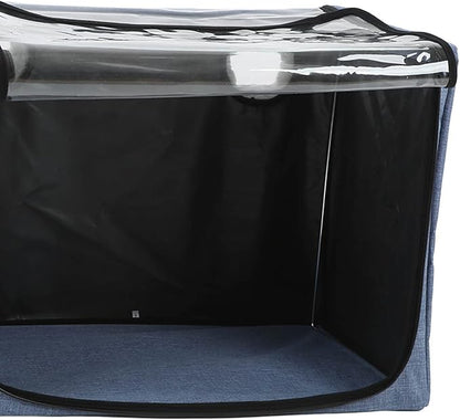 Puppy Nebulization Box, Small Pet Oxygen Inhalation, Cat and Dog Atomization Box Oxygen Inhalation Machine Dedicated Folding Atomization Box Pet Oxygen Therapy Cage for Cough Breathing Treatment Box