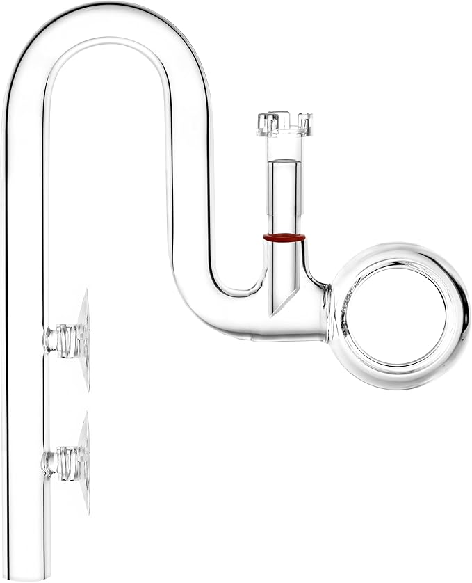 Glass Lily Pipe Spin Outflow with Surface Skimmer for Aquarium Planted Tank (17mm for 16/22mm (5/8&
