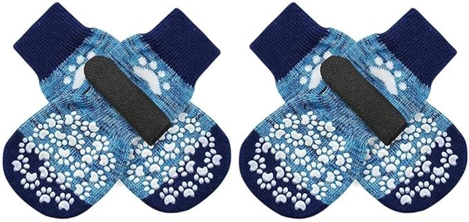 EXPAWLORER Anti Slip Dog Socks to Prevent Licking Paws, Dog Shoes for Hot Pavement, Dog Booties for Small Medium Large Senior Dogs, Traction Control Boots &amp; Paw Protectors for Hardwood Floors
