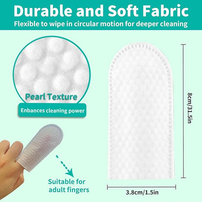 Pet Dental Finger Wipes for Dogs &amp; Cats | Teeth Cleaning Wipes with Natural Formula | Remove Plaque &amp; Tartar | Fresh Breath, Safe &amp; Gentle (50 Count)