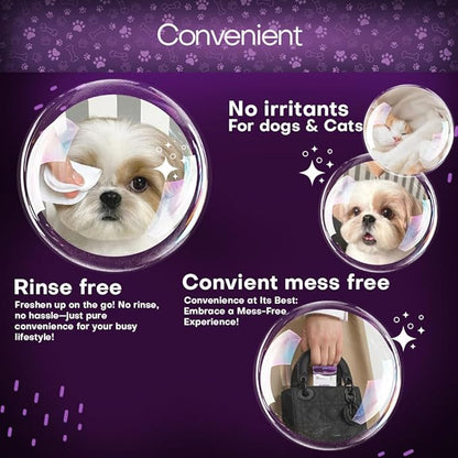 Wrinkle Wipes for Dogs | 3X Larger Dog Face Wipes for French Bulldog and Pug - Cleanse Skin Folds, Tear Stains, Tail Pockets | Anti-Itch, Soothing, &amp; Hypoallergenic with Coconut Oil | 50 Count