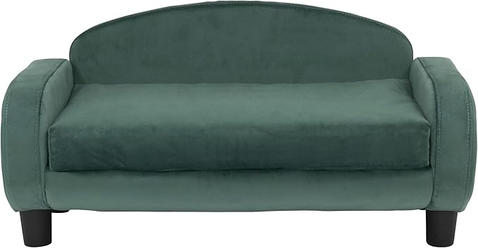 Paws &amp; Purrs Cat Sofa Bed, Pet Couch for Indoor Cats Elevated Cat Beds with Removable Washable Mattress Cover for Kitten, Puppy or Small Animal- 31.5" Wide, Teal